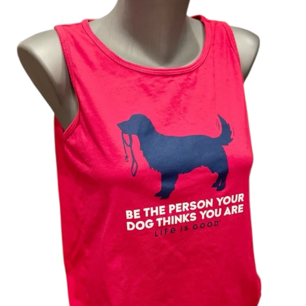Life is Good Red Dog Graphic Tank Top - Picture 2 of 7
